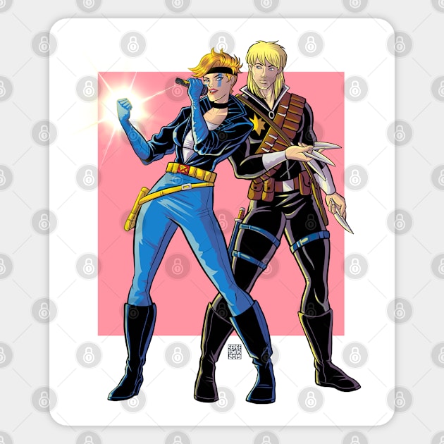 Longshot and Dazzler Magnet by sergetowers80